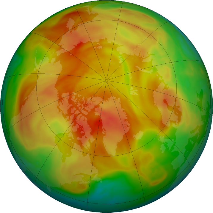 Arctic ozone map for 10 April 2022